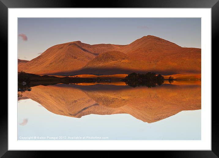 Reflections at Lochan na h-Achlaise, Scotland Framed Mounted Print by Gabor Pozsgai