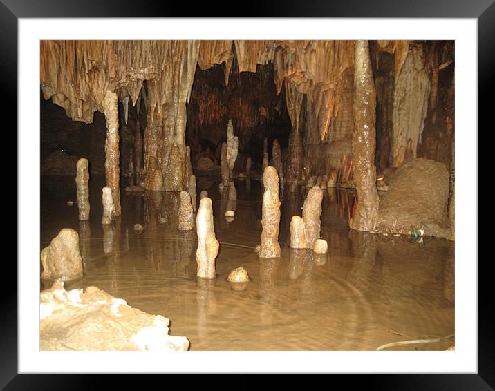 Mermac Caverns, Missouri Framed Mounted Print by Melody Chernenko