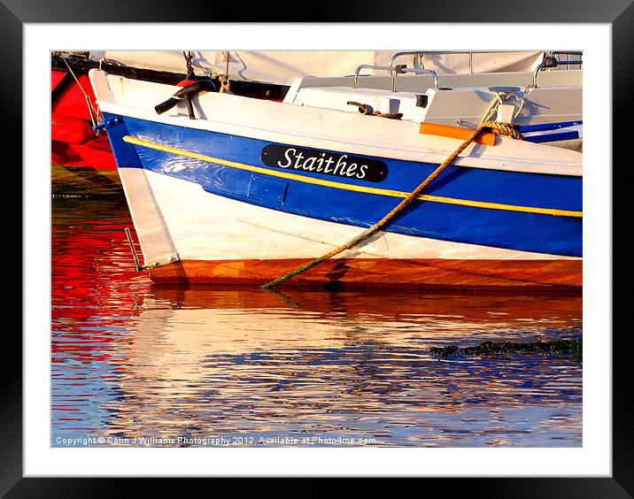 Reflections At Staithes Framed Mounted Print by Colin Williams Photography