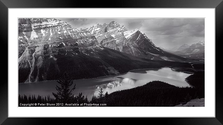 Peyto Lake in the Rockies Framed Mounted Print by Peter Blunn