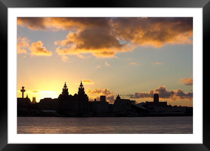 Liverpool sunrise Framed Mounted Print by Paul Farrell Photography