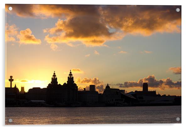 Liverpool sunrise Acrylic by Paul Farrell Photography