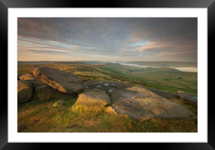 Stanage Edge Framed Mounted Print by Richard Cooper