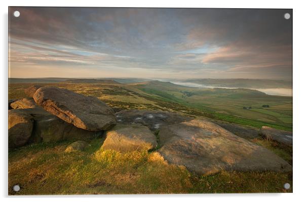 Stanage Edge Acrylic by Richard Cooper