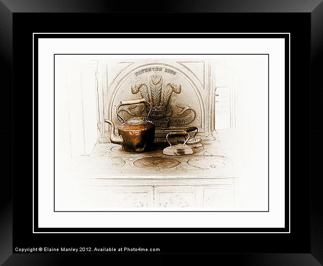  misc   .. Old Stove Patent 1885 Framed Print by Elaine Manley
