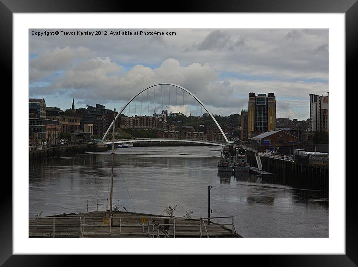 The River Tyne Framed Mounted Print by Trevor Kersley RIP