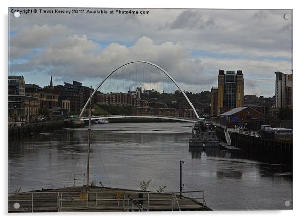The River Tyne Acrylic by Trevor Kersley RIP