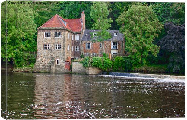 Fulling Mill on the River Wear Canvas Print by Trevor Kersley RIP