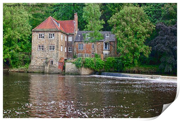 Fulling Mill on the River Wear Print by Trevor Kersley RIP