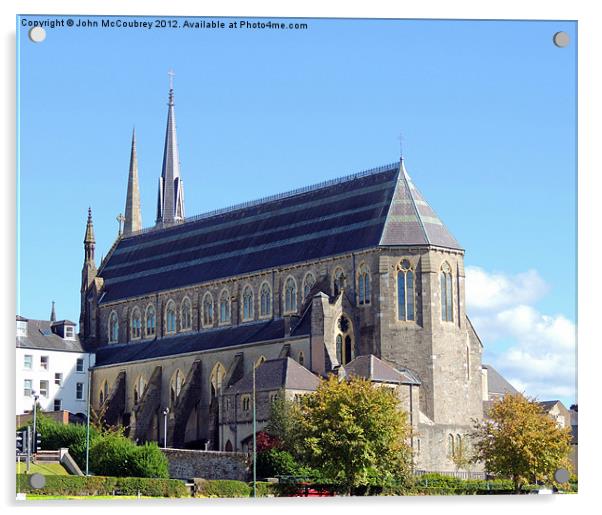 Enniskillen Methodist Church Acrylic by John McCoubrey