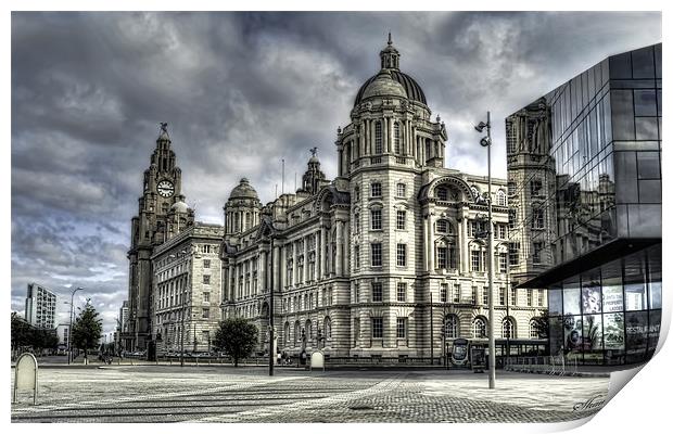 LIVERPOOL WATERFRONT Print by Shaun Dickinson