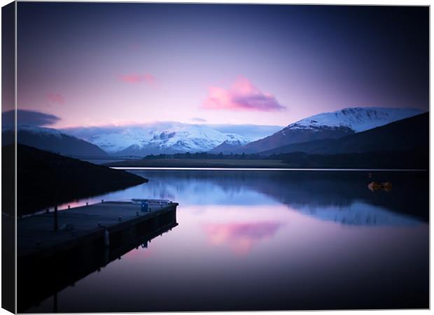Dusk On Loch Leven Canvas Print by Aj’s Images