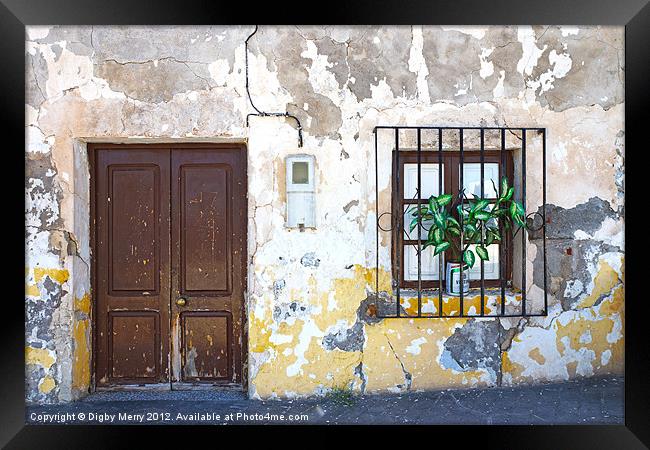 House front in Sorbas Framed Print by Digby Merry