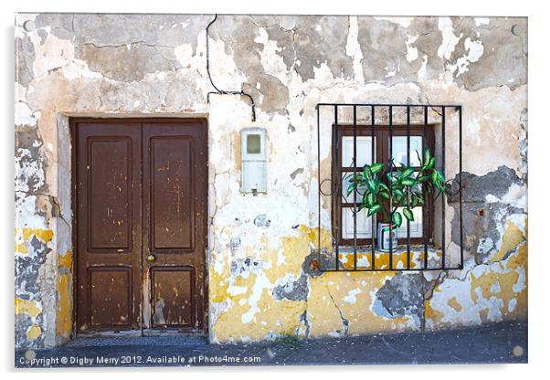 House front in Sorbas Acrylic by Digby Merry