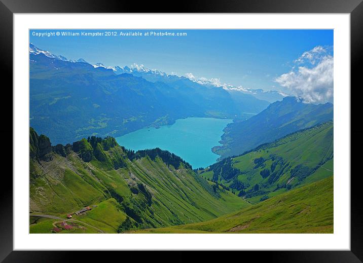Top of Brienz Framed Mounted Print by William Kempster