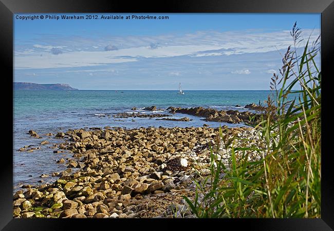 From the beach at Mupe Framed Print by Phil Wareham