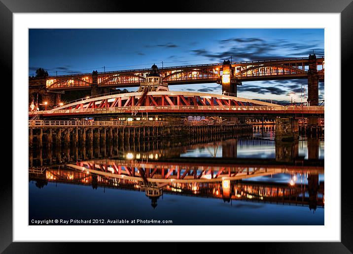 Swing and High Level Bridges Framed Mounted Print by Ray Pritchard