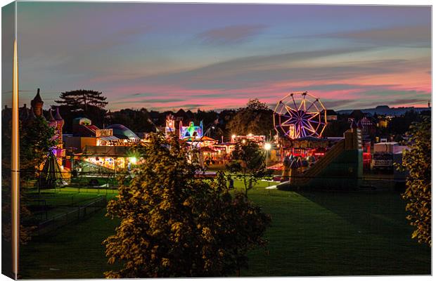 Travelling Fair in the Park Canvas Print by David Shackle