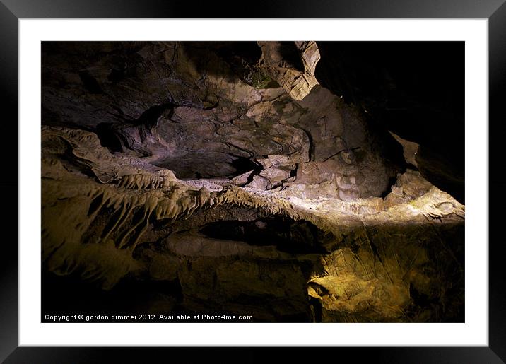 Gough's cave at cheddar gorge Framed Mounted Print by Gordon Dimmer