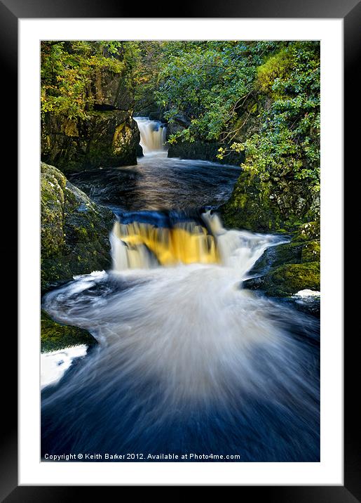 Snow Falls Ingleton Framed Mounted Print by Keith Barker