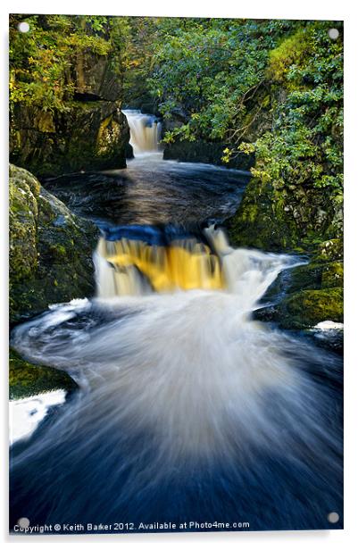 Snow Falls Ingleton Acrylic by Keith Barker