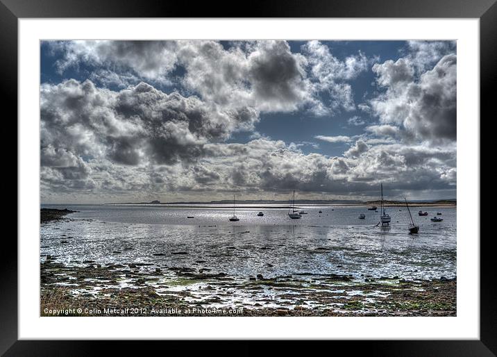 Lindisfarne View #1 Framed Mounted Print by Colin Metcalf