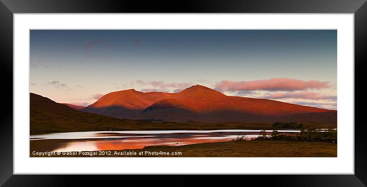 Sunrise at Lochan na h-Achlaise, Scotland Framed Mounted Print by Gabor Pozsgai