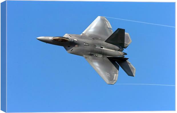F22 Raptor Aircraft Canvas Print by Phil Emmerson
