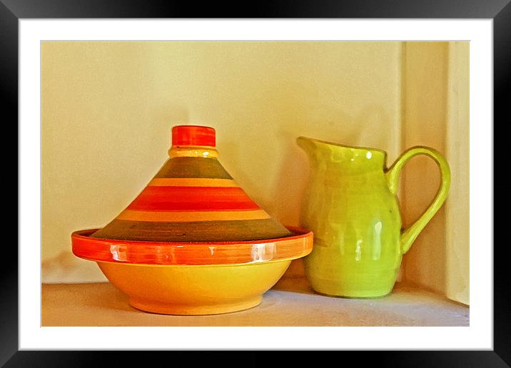 Pitcher and the tagine Framed Mounted Print by Arfabita  