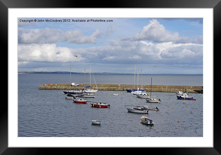 Newcastle Harbour in County Down Framed Mounted Print by John McCoubrey