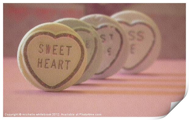 Sweet Heart Print by michelle whitebrook