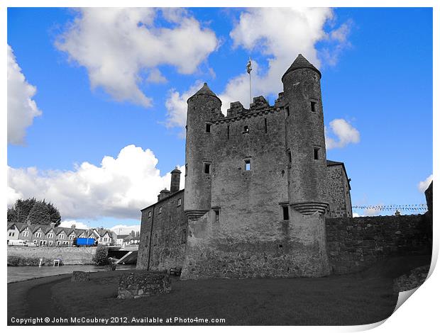 Enniskillen Castle Blue Colour Isolation Print by John McCoubrey