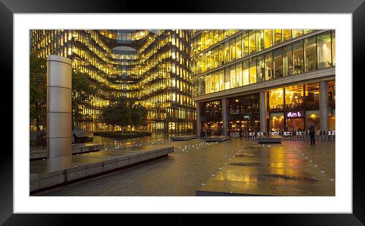 Office Buildings London Framed Mounted Print by Clive Eariss