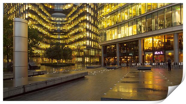Office Buildings London Print by Clive Eariss
