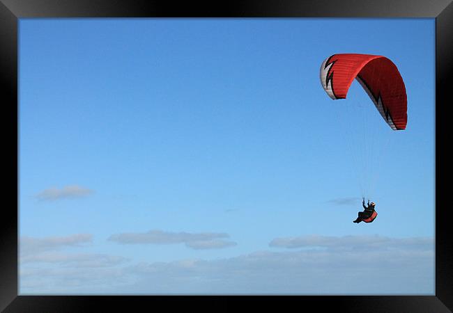 Norfolk Paraglider Framed Print by Adrian Wilkins