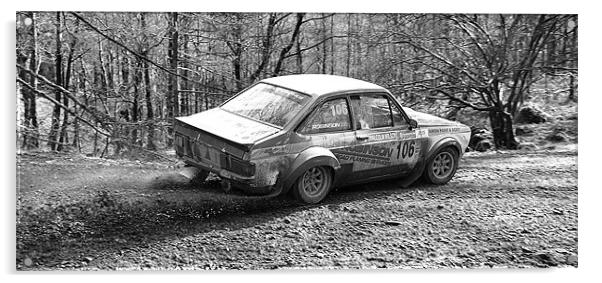 Classic Rally Car Escort Mark 2 Acrylic by Andrew Rotherham