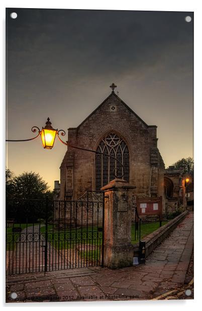 Holy Trinity Church, Bradford-on-Avon Acrylic by Ann Garrett