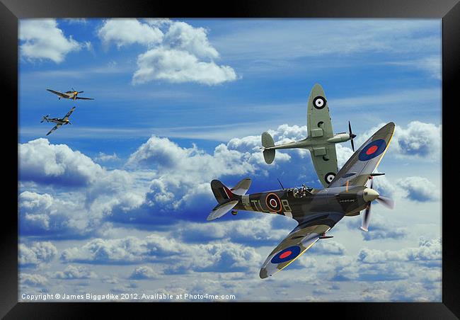 Battle in the Skies Framed Print by J Biggadike