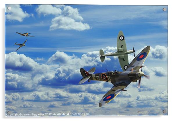 Battle in the Skies Acrylic by J Biggadike