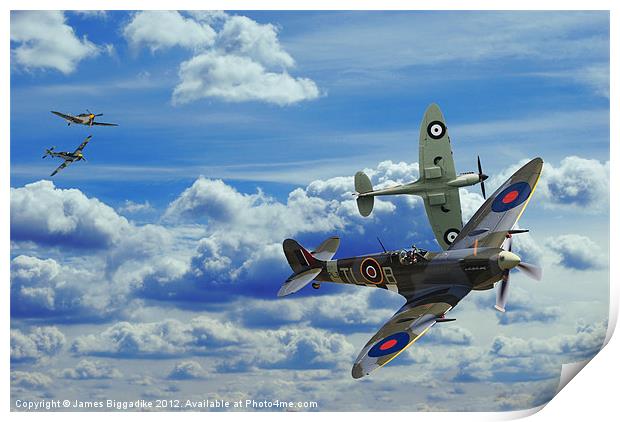 Battle in the Skies Print by J Biggadike