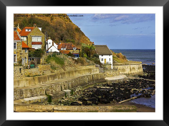 Cottages by the Sea Framed Mounted Print by Trevor Kersley RIP