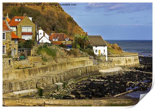 Cottages by the Sea Print by Trevor Kersley RIP