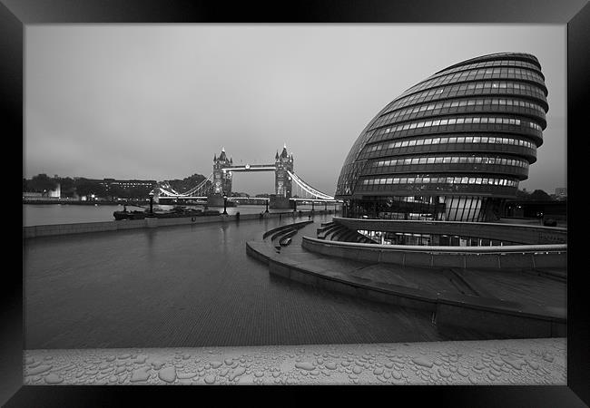 City Hall and Tower Bridge Framed Print by David French