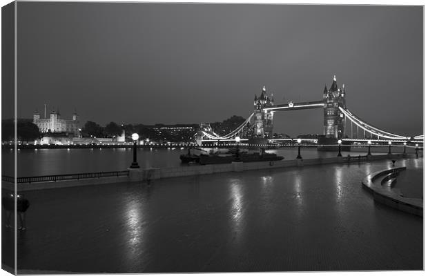 Tower of London and Tower Bridge Canvas Print by David French