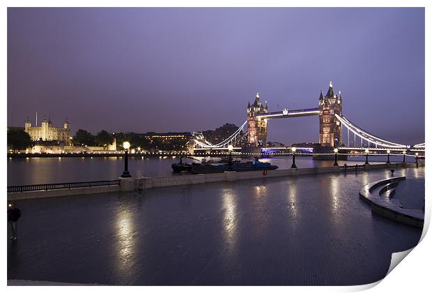 Tower of London and Tower Bridge Print by David French