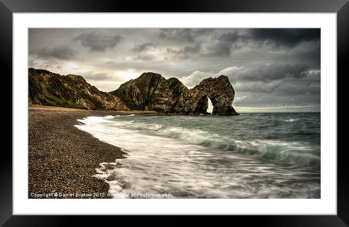 Jurassic Surf Framed Mounted Print by Daniel Bristow