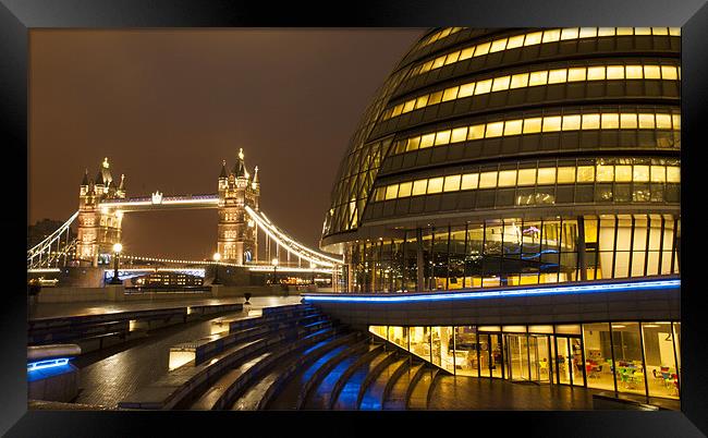 Tower Bridge And Transport Office Framed Print by Clive Eariss