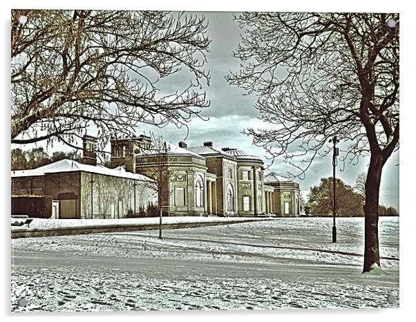 Winter at Heaton Hall Acrylic by philip clarke