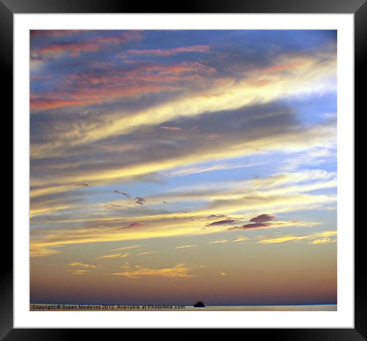 Looking Glass Swept Sky Framed Mounted Print by Susan Medeiros