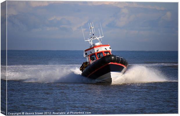 Caister Volunteer Lifeboat Canvas Print by dennis brown